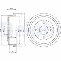 DELPHI BF369 - Tambor de freno