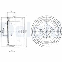 DELPHI BF403 - Tambor de freno