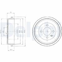 DELPHI BF410 - Tambor de freno
