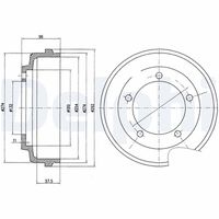 DELPHI BF479 - Tambor de freno