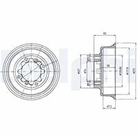 DELPHI BF43 - Tambor de freno
