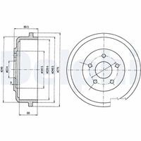 DELPHI BF488 - Tambor de freno