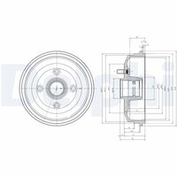 DELPHI BF468 - Tambor de freno