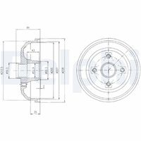 DELPHI BF471 - Tambor de freno