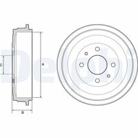 BREMBO 14C01410 - Tambor de freno - ESSENTIAL LINE