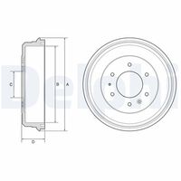 BLUE PRINT ADM54708 - Tambor de freno