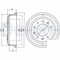 DELPHI BF82 - Tambor de freno
