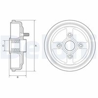 BOSCH 0986477225 - N.º de chasis (VIN) desde: 426447<br>Llanta, nº de taladros: 4<br>Cantidad de agujeros de fijación: 2<br>Ancho [mm]: 40<br>Espesor [mm]: 57<br>Diámetro interior [mm]: 200<br>Diámetro exterior [mm]: 230<br>corona de agujeros - Ø [mm]: 100<br>Rebajado máx. tambor de freno [mm]: 201<br>Lado de montaje: Eje trasero<br>Diámetro de centrado [mm]: 57<br>Peso [kg]: 3,65<br>