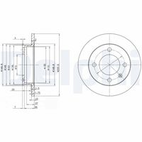 DELPHI BG2118 - Lado de montaje: Eje delantero<br>Diámetro exterior [mm]: 221<br>Espesor de disco de frenos [mm]: 10<br>Espesor mínimo [mm]: 8,7<br>Tipo de disco de frenos: macizo<br>Número de orificios: 4<br>Par apriete [Nm]: 10<br>