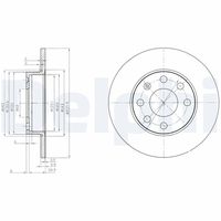 DELPHI BG2149 - Lado de montaje: Eje delantero<br>Altura [mm]: 41<br>Tipo de disco de frenos: macizo<br>Espesor de disco de frenos [mm]: 12,6<br>Espesor mínimo [mm]: 9,7<br>Número de taladros: 1<br>Diámetro exterior [mm]: 236<br>Número de orificios: 6<br>Diámetro de centrado [mm]: 60<br>corona de agujeros - Ø [mm]: 100<br>