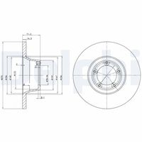 DELPHI BG2157 - Disco de freno