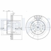 DELPHI BG2207 - Lado de montaje: Eje trasero<br>para el tipo de serie del modelo: 262<br>Tipo de disco de frenos: macizo<br>Número de orificios: 5<br>Homologación: E1 90R-02C0241/1594<br>Superficie: aceitado<br>Diámetro exterior [mm]: 281<br>Espesor de disco de frenos [mm]: 9,6<br>Espesor mínimo [mm]: 8,4<br>Diámetro de centrado [mm]: 68<br>Altura [mm]: 73,2<br>