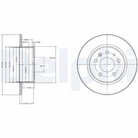 DELPHI BG2240 - Lado de montaje: Eje trasero<br>Altura [mm]: 69,5<br>Peso [kg]: 9,3<br>Tipo de disco de frenos: macizo<br>Espesor de disco de frenos [mm]: 10<br>Espesor mínimo [mm]: 8,3<br>Diámetro exterior [mm]: 279<br>Número de orificios: 5<br>Diámetro de centrado [mm]: 67<br>Par apriete [Nm]: 120<br>corona de agujeros - Ø [mm]: 112<br>Tipo de envase: caja<br>Unidad de cantidad: Kit<br>Artículo complementario / información complementaria 2: sin tornillos<br>long. de embalaje [cm]: 28<br>Ancho de embalaje [cm]: 28<br>h embalaje [cm]: 14,7<br>