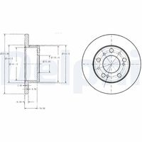 DELPHI BG2253 - Disco de freno