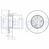 DELPHI BG2257 - Disco de freno