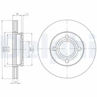 DELPHI BG2272 - Disco de freno