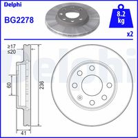 DELPHI BG2278 - Disco de freno