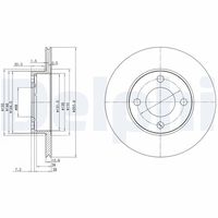 DELPHI BG2215 - Disco de freno