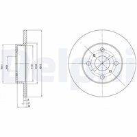 DELPHI BG2256 - Disco de freno