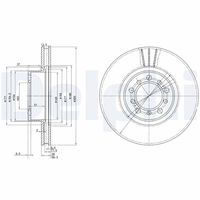 DELPHI BG2372 - Disco de freno