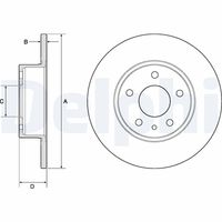 DELPHI BG2386 - Lado de montaje: Eje trasero<br>Sistema de frenos: TRW<br>Lado de montaje: Eje trasero<br>Tipo de disco de frenos: macizo<br>Número de orificios: 4<br>Homologación: E1 90R-02C0100/1608<br>Superficie: aceitado<br>Diámetro exterior [mm]: 251<br>Espesor de disco de frenos [mm]: 10<br>Espesor mínimo [mm]: 9<br>Diámetro de centrado [mm]: 59<br>Altura [mm]: 50,5<br>