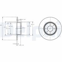 DELPHI BG2322 - Disco de freno