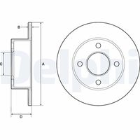 DELPHI BG2343 - Disco de freno