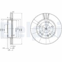 DELPHI BG2397 - Lado de montaje: Eje trasero<br>Tipo de disco de frenos: macizo<br>Número de orificios: 5<br>Homologación: E1 90R-02C0967/2525<br>Superficie: aceitado<br>Diámetro exterior [mm]: 258<br>Espesor de disco de frenos [mm]: 9,2<br>Espesor mínimo [mm]: 7,3<br>Diámetro de centrado [mm]: 67<br>Altura [mm]: 53,5<br>