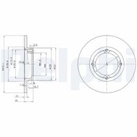 DELPHI BG2400 - Disco de freno