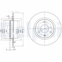 DELPHI BG2355 - Disco de freno