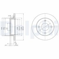 DELPHI BG2357 - Disco de freno