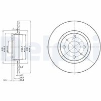 DELPHI BG2411 - Disco de freno