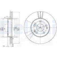 DELPHI BG2345 - Disco de freno