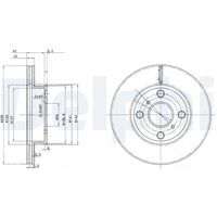 DELPHI BG2424 - Disco de freno