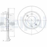 DELPHI BG2445 - Disco de freno