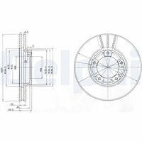 DELPHI BG2423 - Disco de freno