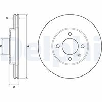 DELPHI BG2455 - Disco de freno