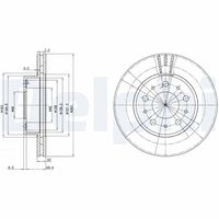 DELPHI BG2425 - Disco de freno