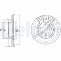 DELPHI BG2460 - Disco de freno