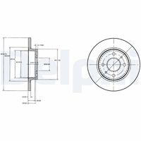 DELPHI BG2466 - Disco de freno