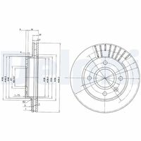 DELPHI BG2440 - Disco de freno