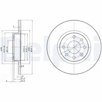 DELPHI BG2496 - Disco de freno