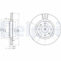 DELPHI BG2448 - Disco de freno