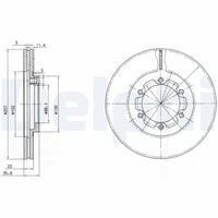 DELPHI BG2524 - Disco de freno