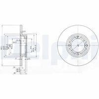 DELPHI BG2533 - Disco de freno