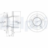 DELPHI BG2494 - Disco de freno