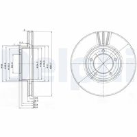 DELPHI BG2507 - Disco de freno