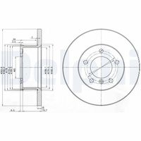 DELPHI BG2556 - Disco de freno