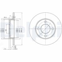 DELPHI BG2517 - Disco de freno