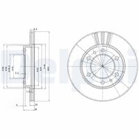 DELPHI BG2591 - Disco de freno